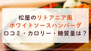 松屋のリトアニア風ホワイトソースハンバーグの口コミ！カロリーと糖質量についても調査！