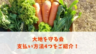 大地を守る会の支払い方法4つをご紹介！コンビニ支払いなどの後払いも可能？